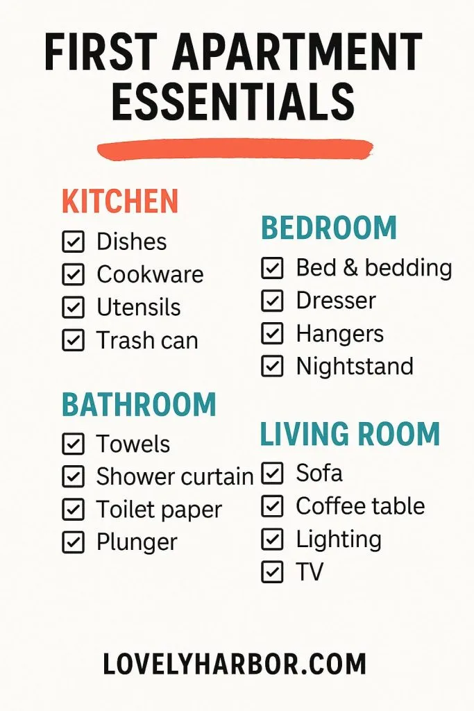 first apartment essentials checklist - 3