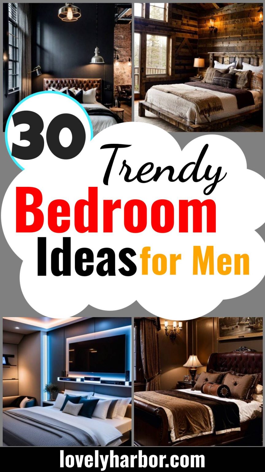 30 Trendy Bedroom Ideas For Men: For Your Ultimate Sanctuary - Lovely ...