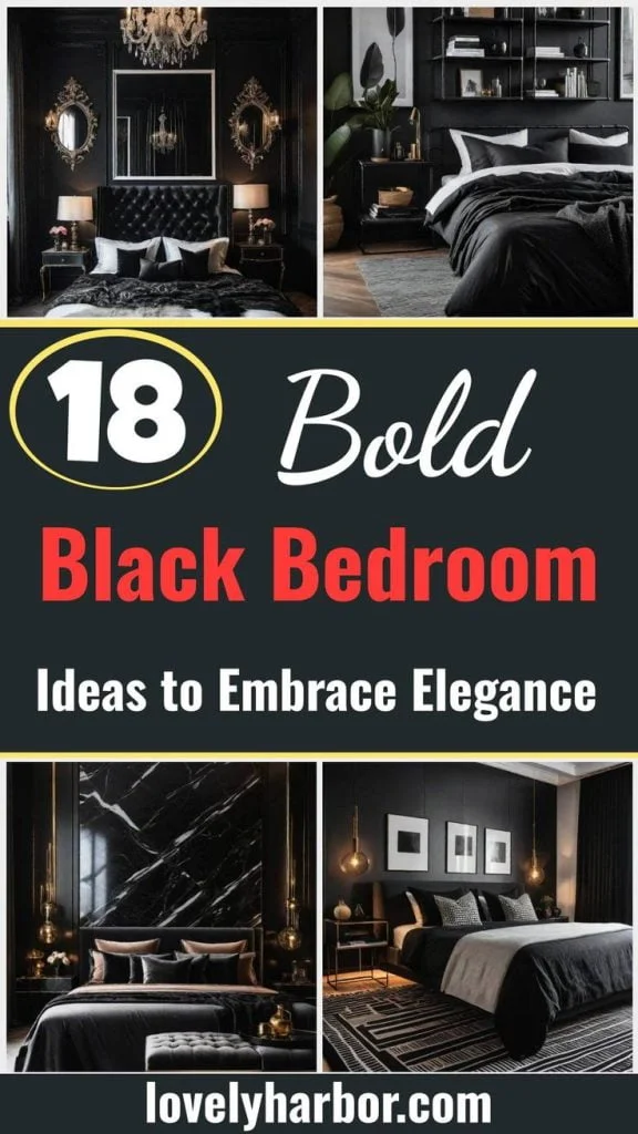 18 Bold Black Bedroom Ideas: Embrace Elegance 1 18 Bold Black Bedroom Ideas_ Embrace Elegance