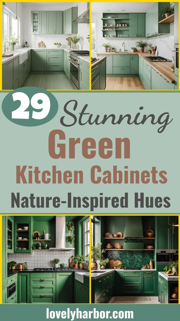 Picture of 29 Stunning Green Kitchen Cabinet Ideas: Lush, Nature-Inspired Hues ...
