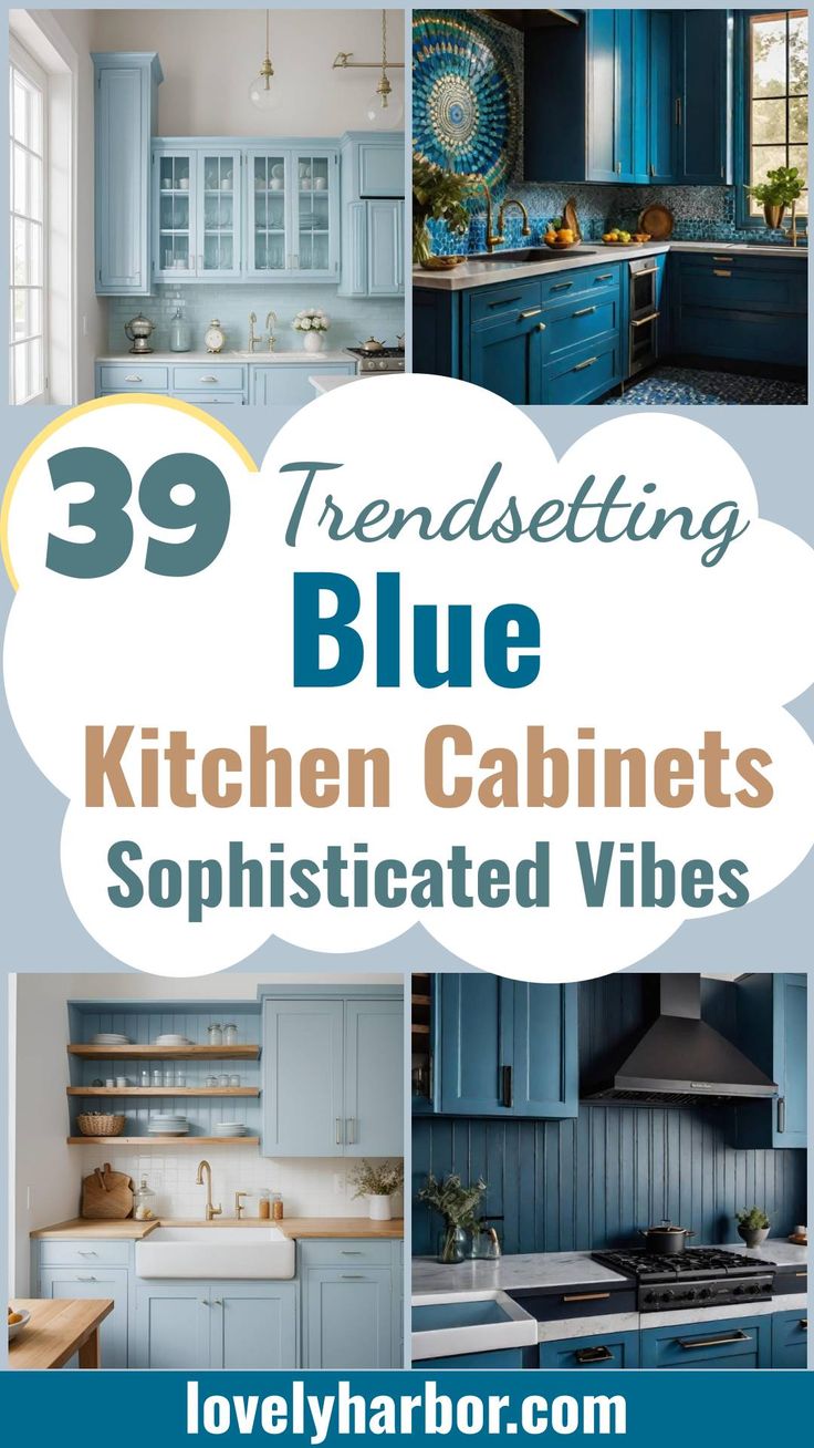 39 Trendy Blue Kitchen Cabinet Ideas: With Cool, Sophisticated Vibes ...
