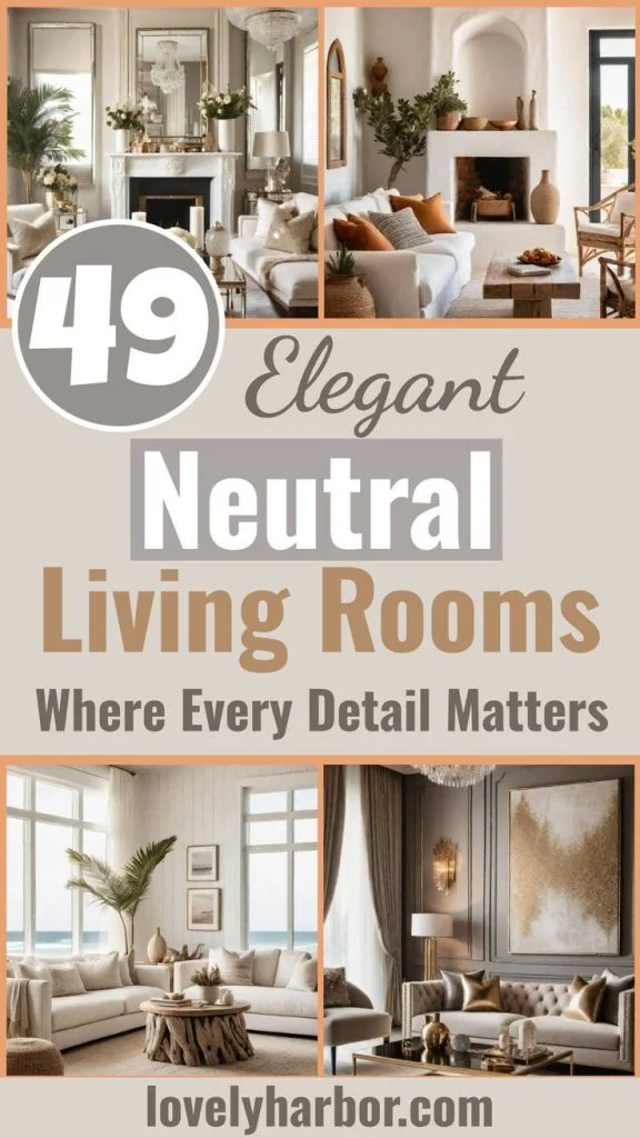 49 Neutral Living Room Ideas_ Serenity and Style in Every Detail