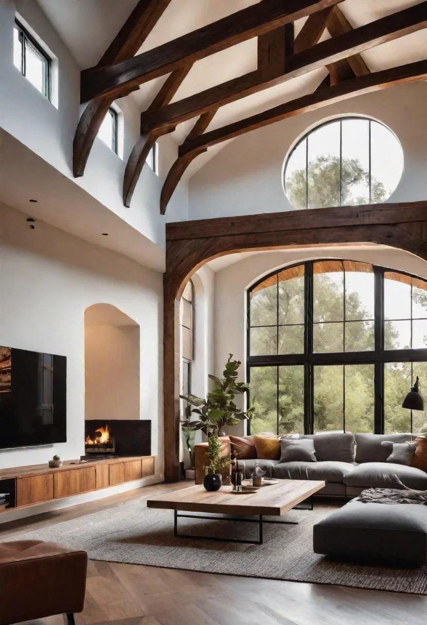 37 Cozy Contemporary Living Room Ideas: Modern Elegance 35 34. Architectural Focal Points-0