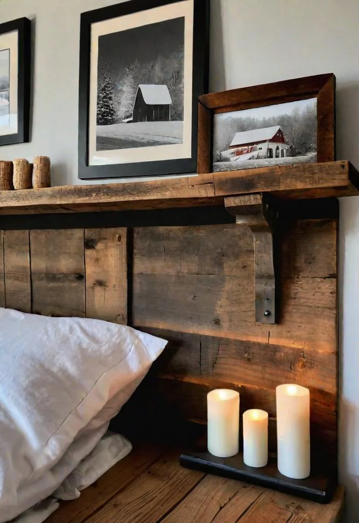 38 Genius Farmhouse Bedroom Ideas 30 29. Barn beam mantel for photos-0