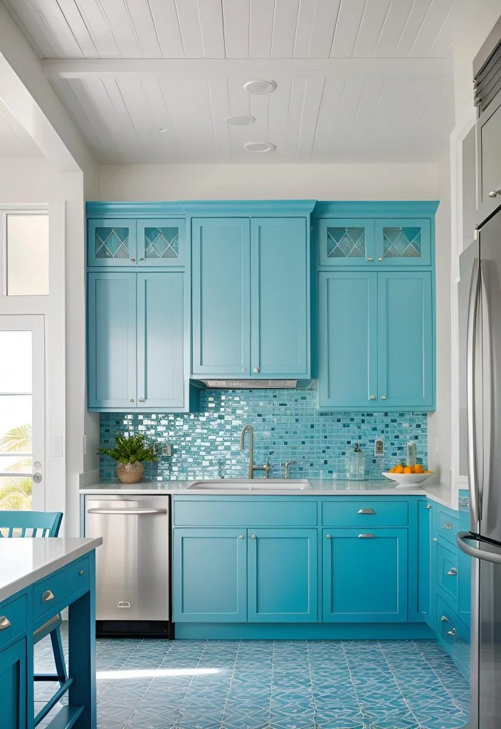 7. Beachy Blue Kitchen Cabinets-0