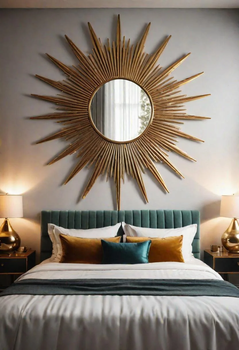 4. Bedroom Starburst Mirror Decor-0