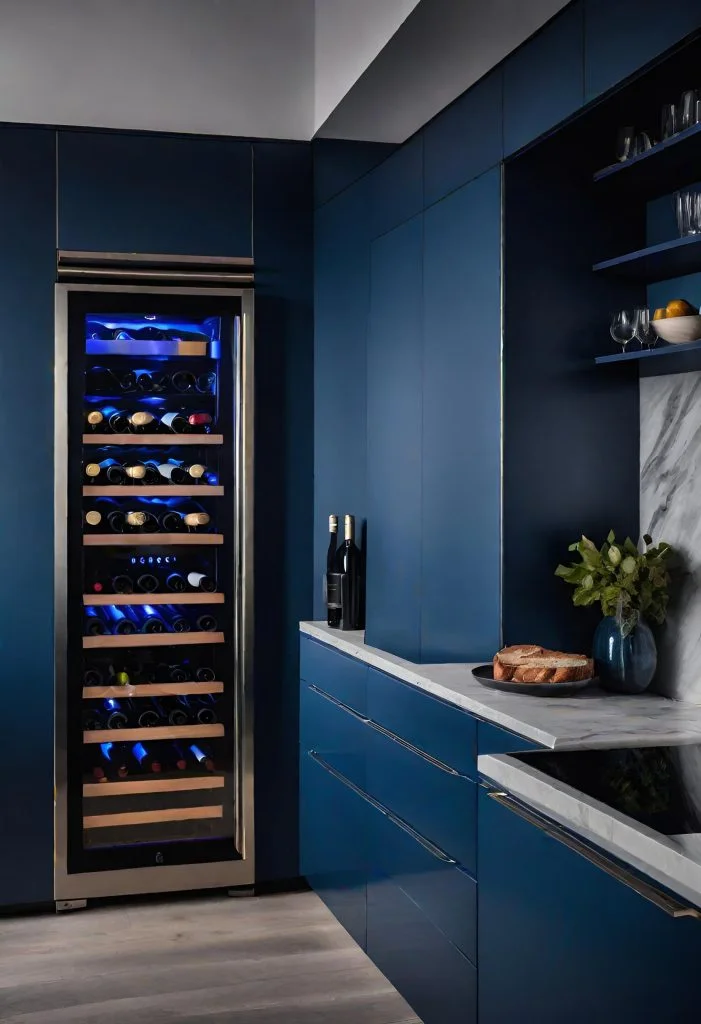 38. Blue Kitchen with Wine Fridge-1