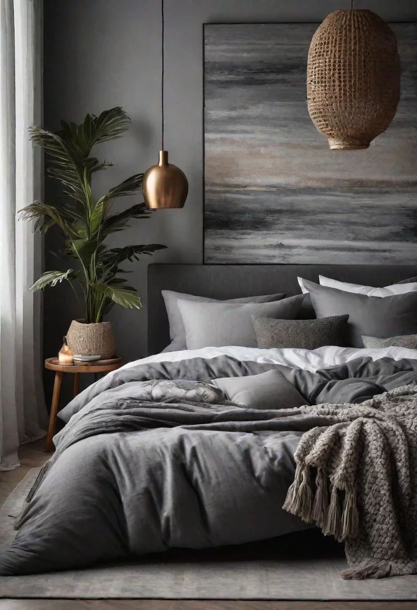 22. Boho-Chic Grey Bedroom Inspirations-0 22. Boho-Chic Grey Bedroom Inspirations-0
