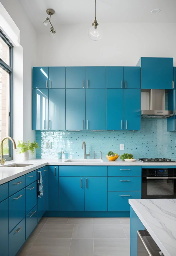 12. Cerulean Blue Kitchen Cabinets Trend-0