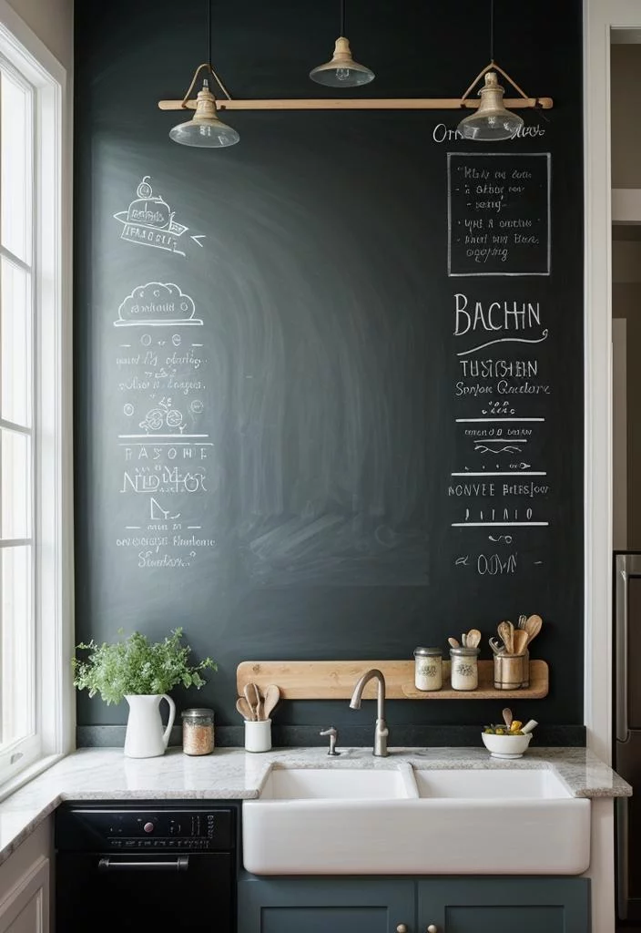35 Stunning Kitchen Backsplash Ideas: Creative and Eye-Catching Designs 21 13. Chalkboard Backsplash Ideas-0