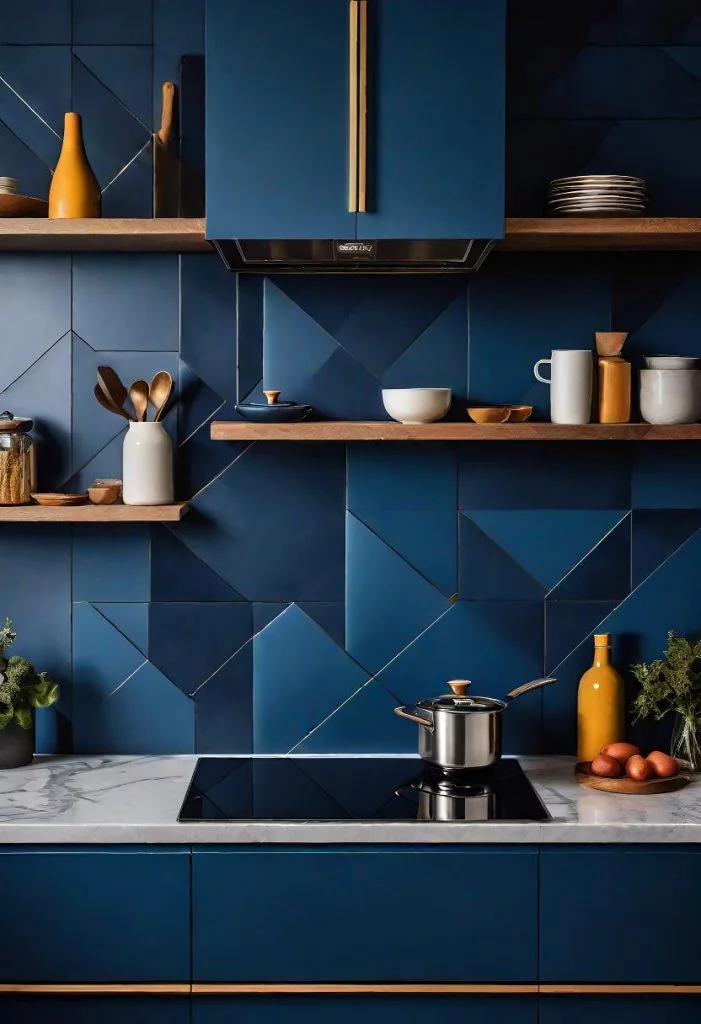 14. Chic Blue Kitchen Cabinets Section-2