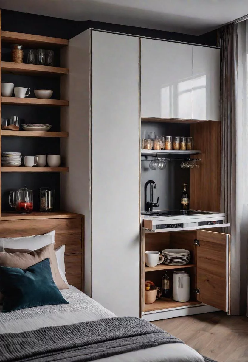 34. Closet Kitchenette: Space-Saving Solution-0