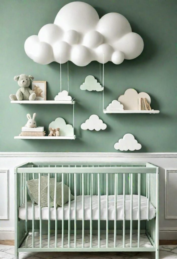 Nursery 4 6. Cloud Shaped DIY Shelves-0