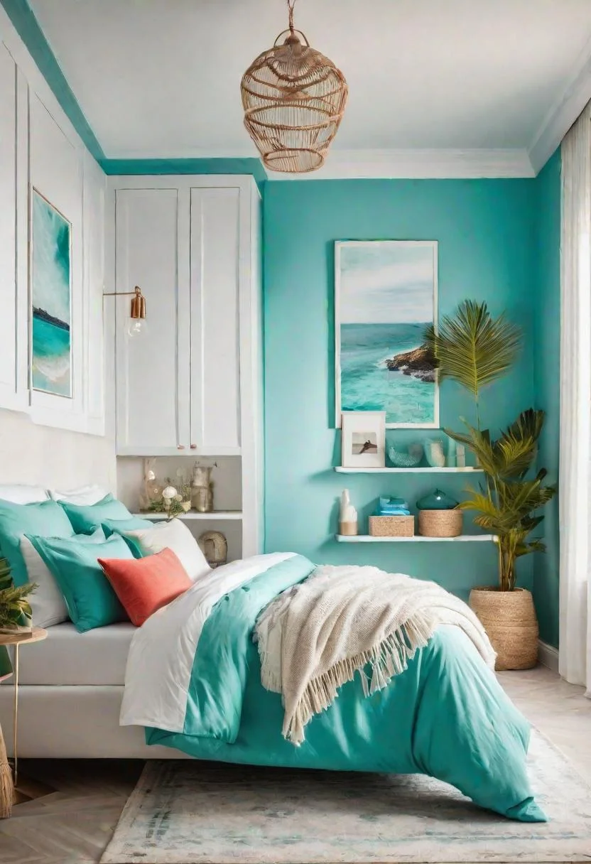 43 Relaxing Coastal Bedrooms for Breezy Retreats 31 30. Coastal Coral Color Scheme Guide-0