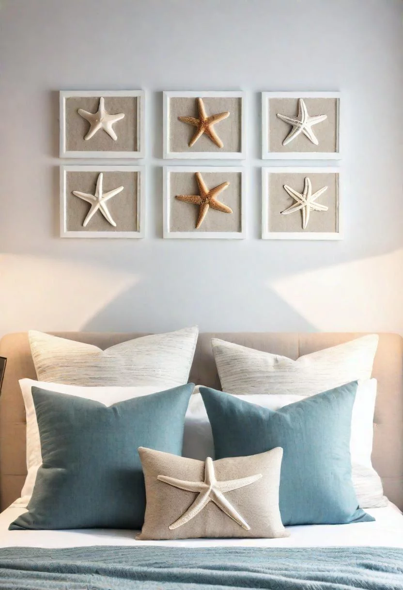 43 Relaxing Coastal Bedrooms for Breezy Retreats 12 11. Coastal Wall Decor Ideas-0