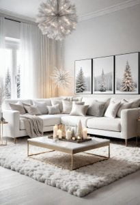 49 Modern Living Room Ideas: Create a Contemporary Haven 1 46. Cozy Winter White Decor Ideas-0