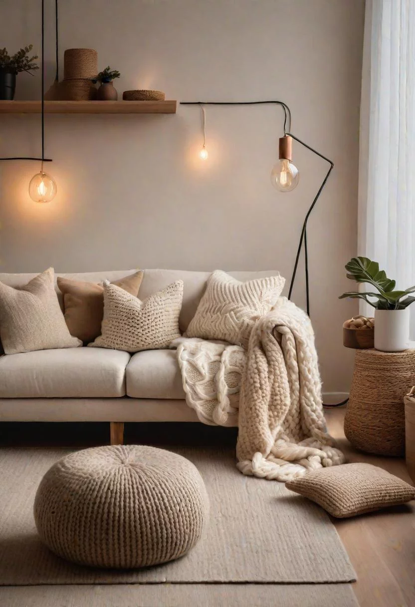 18. Creamy Hygge Living Room Ideas-0
