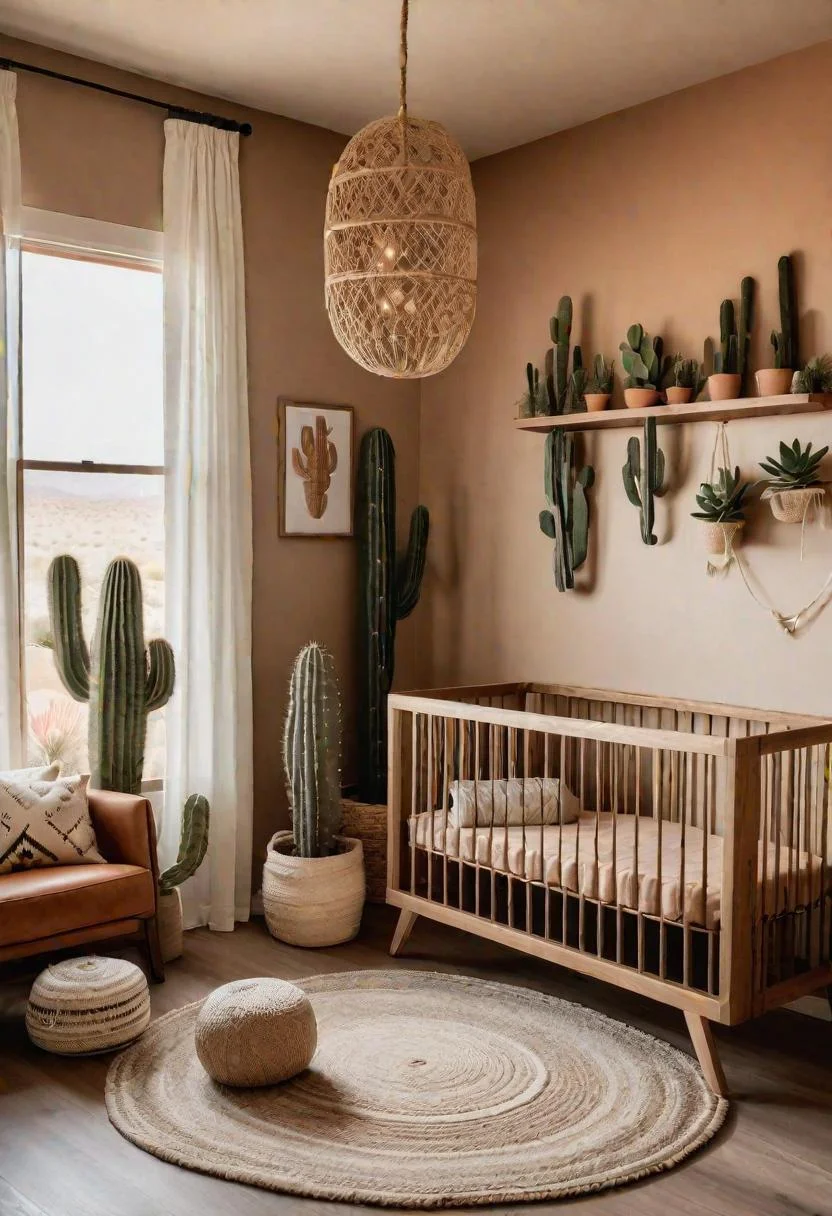 61 Dreamy Nursery Room Inspirations: From Cozy Corners to Whimsical Themes 61 40. Desert Dwelling Decor Ideas-0