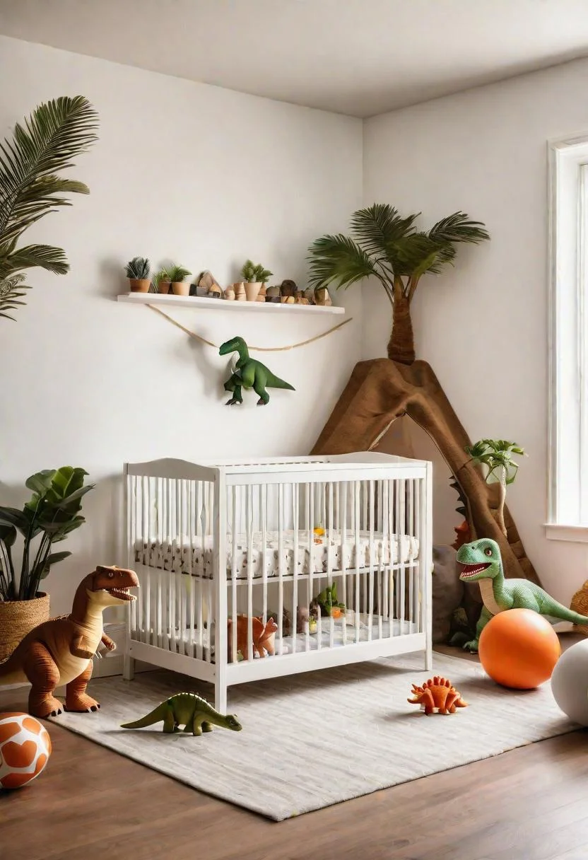 61 Dreamy Nursery Room Inspirations: From Cozy Corners to Whimsical Themes 22 13. Dino Discovery Den Nursery Ideas-1