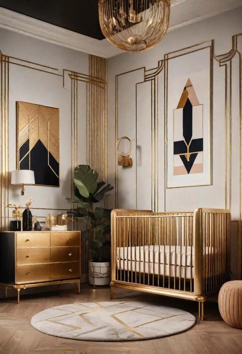 61 Dreamy Nursery Room Inspirations: From Cozy Corners to Whimsical Themes 82 60. Dreamy Art Deco Nurserydeen-0