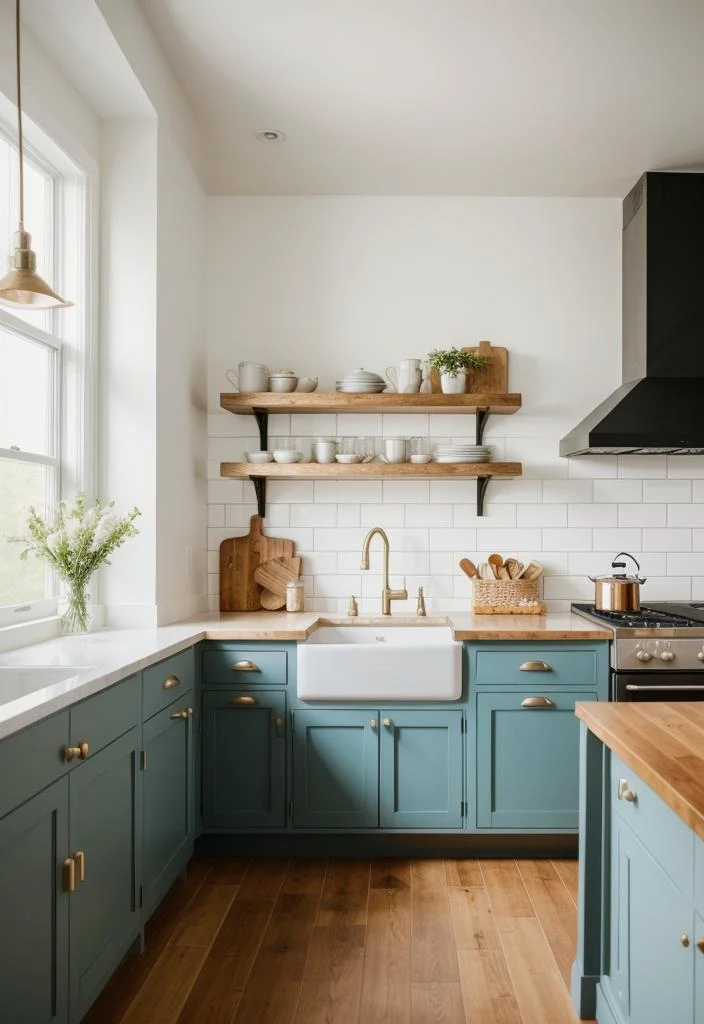 33 Modern Farmhouse Kitchen Ideas: Blending Rustic Charm with Contemporary Design 35 28. Eclectic Knob Selection for Farmhouse-0