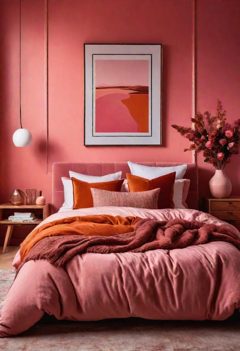 63 Luxurious Pink Bedrooms to Warm Up Your Space 59 57. Eclectic Pink Bedroom Ideas-0