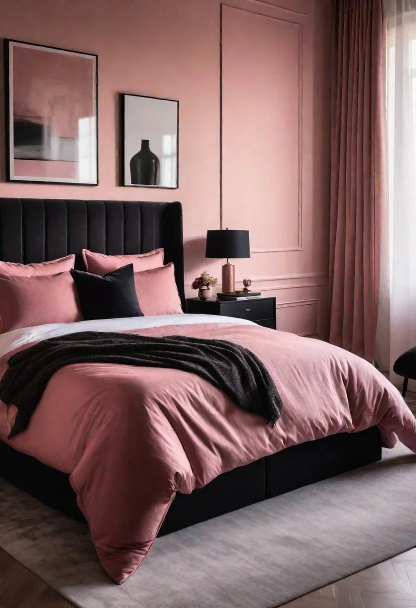 63 Luxurious Pink Bedrooms to Warm Up Your Space 4 2. Elegant Pink Bedroom Decor-0