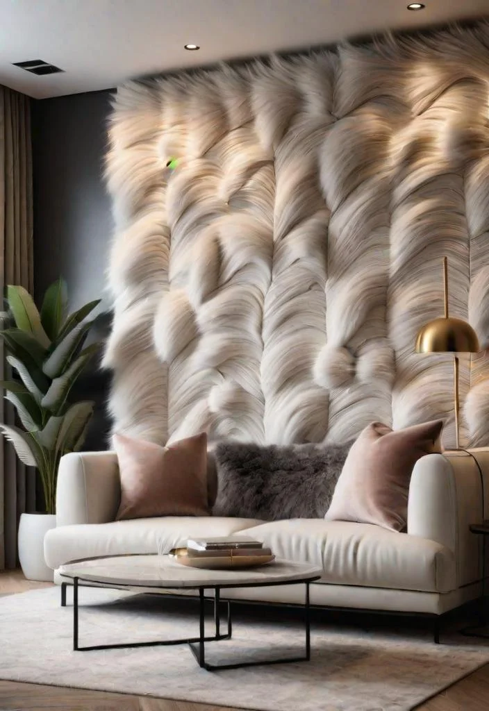 23. Faux fur accent wall-0 23. Faux fur accent wall-0
