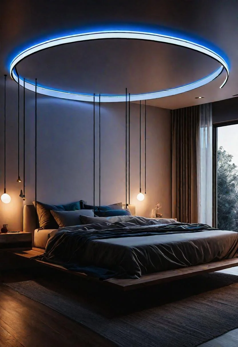 19. Floating Bed Illusion: Under-Bed LED Lighting-0 19. Floating Bed Illusion: Under-Bed LED Lighting-0