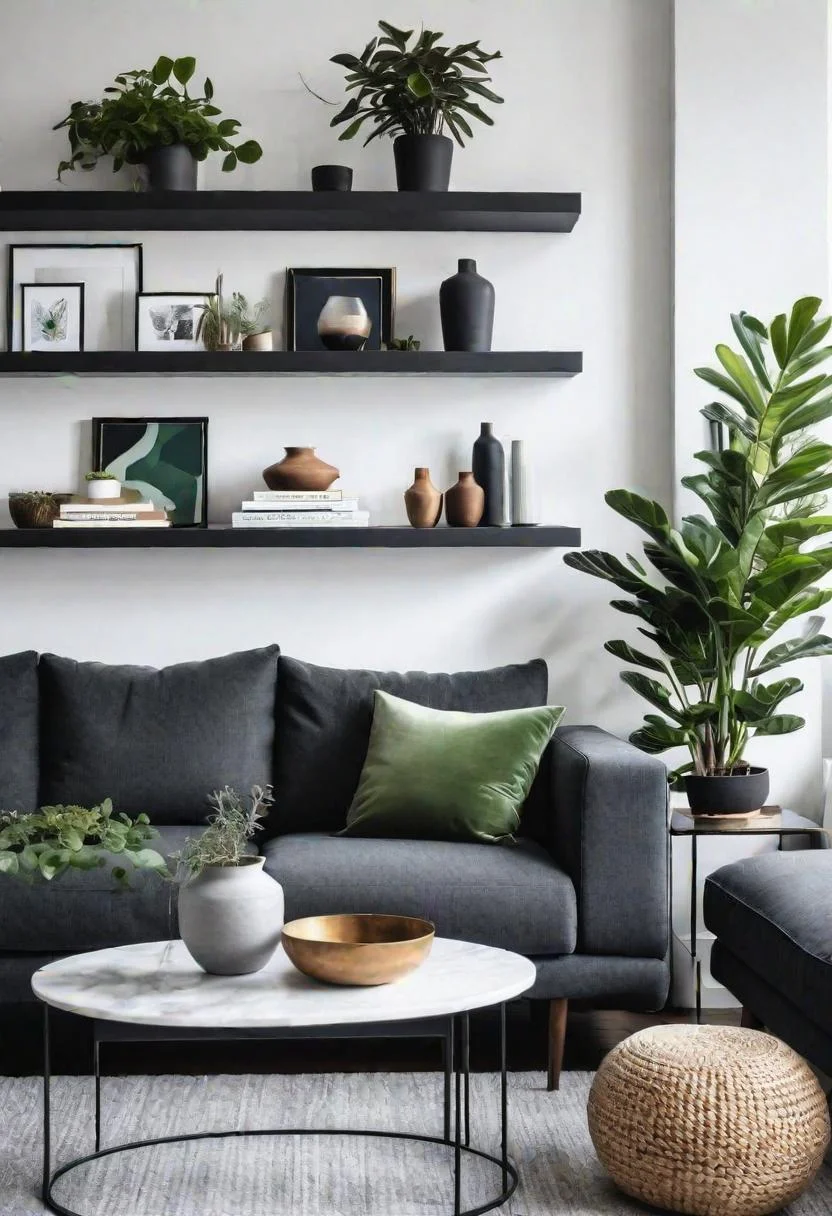 1. Floating Shelves for Art and Plants-0