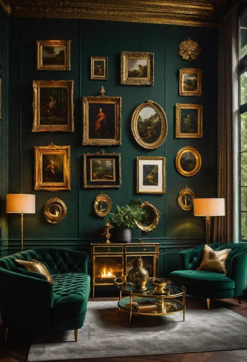 1. Forest Green & Gold Decor-0