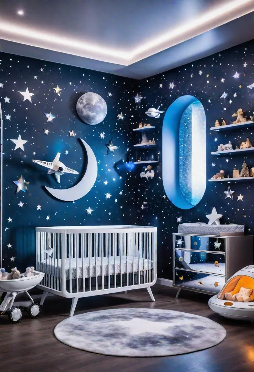 61 Dreamy Nursery Room Inspirations: From Cozy Corners to Whimsical Themes 26 15. Futuristic Nursery Room Inspiration-0