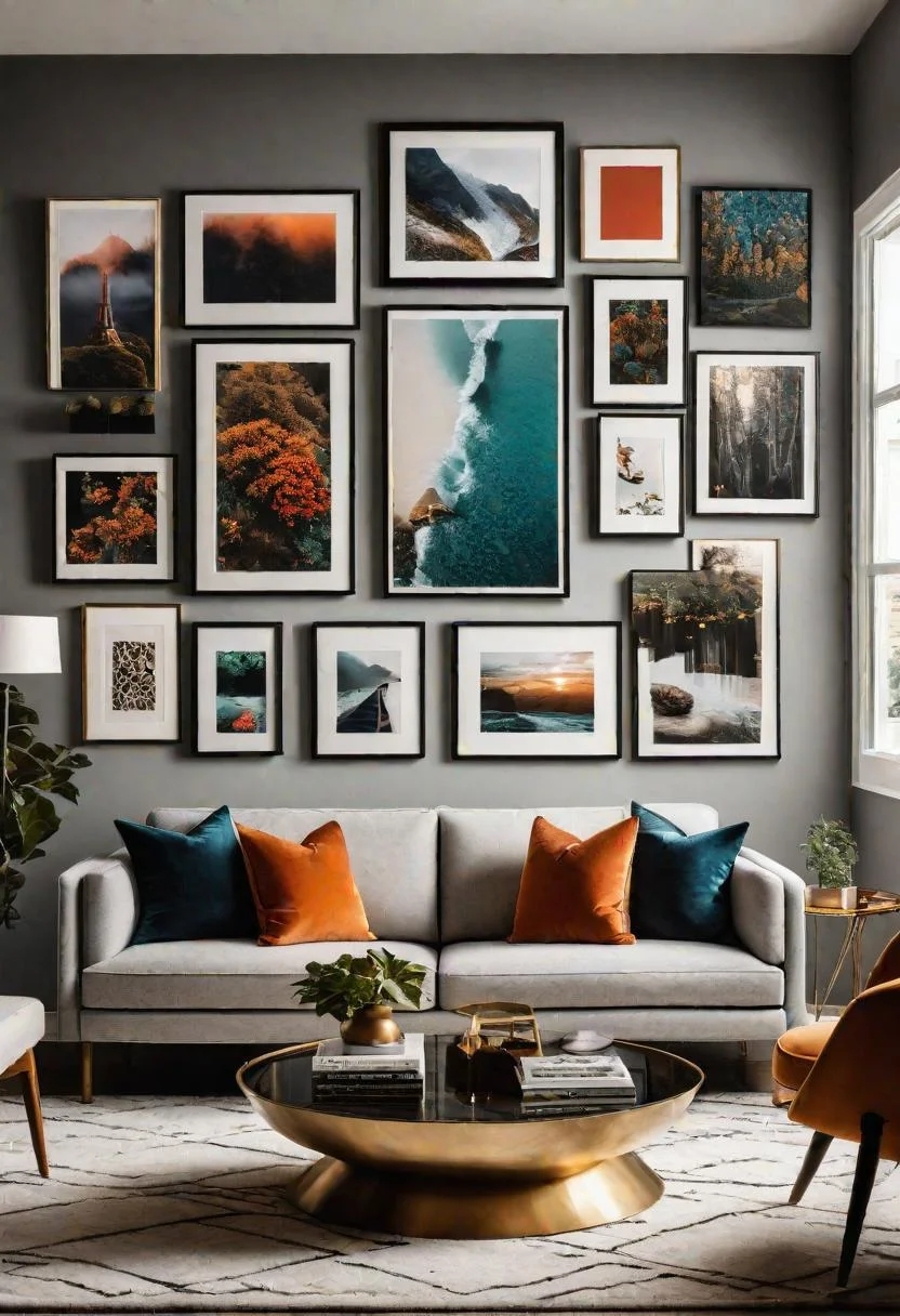 37 Cozy Contemporary Living Room Ideas: Modern Elegance 22 21. Gallery Wall Inspiration-0