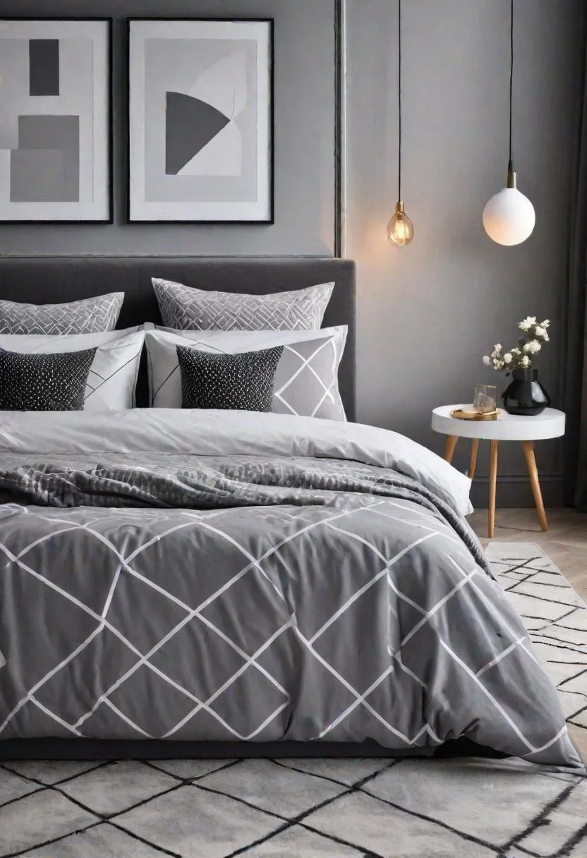 18. Geometric Grey Bedroom Inspiration-0 18. Geometric Grey Bedroom Inspiration-0