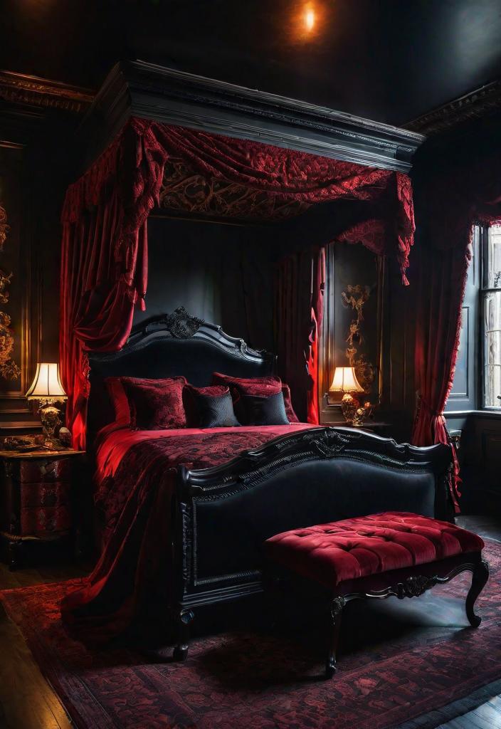 12. Gothic Bedroom Decor-0