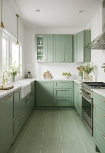 17. Green Pine Cabinets, White Flooring-0