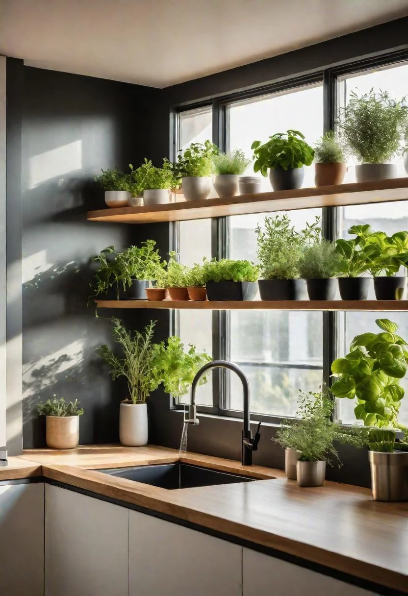 14. Indoor Herb Gardens: Year-Round Freshness-0