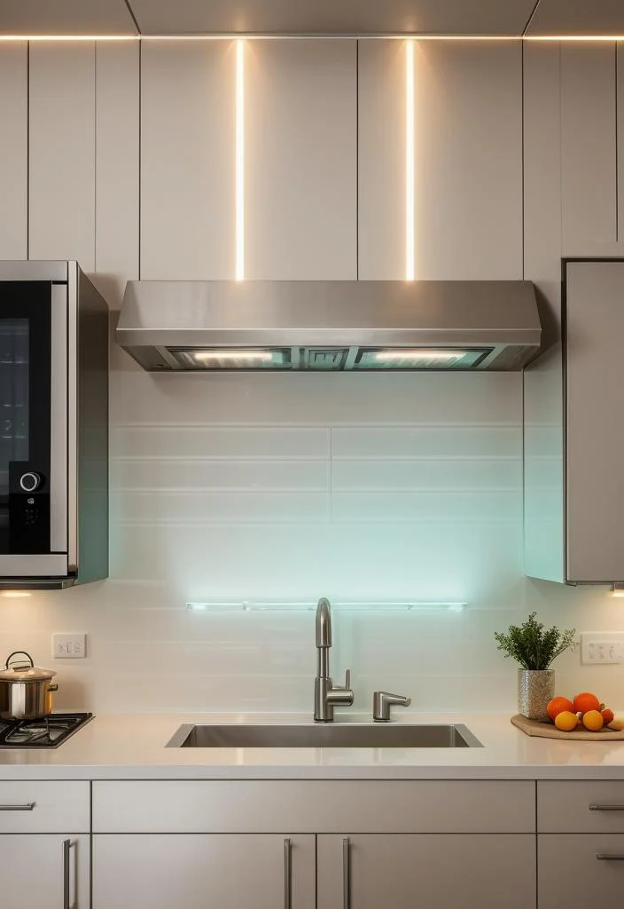 35 Stunning Kitchen Backsplash Ideas: Creative and Eye-Catching Designs 23 15. LED Glass Panel Backsplashes-0
