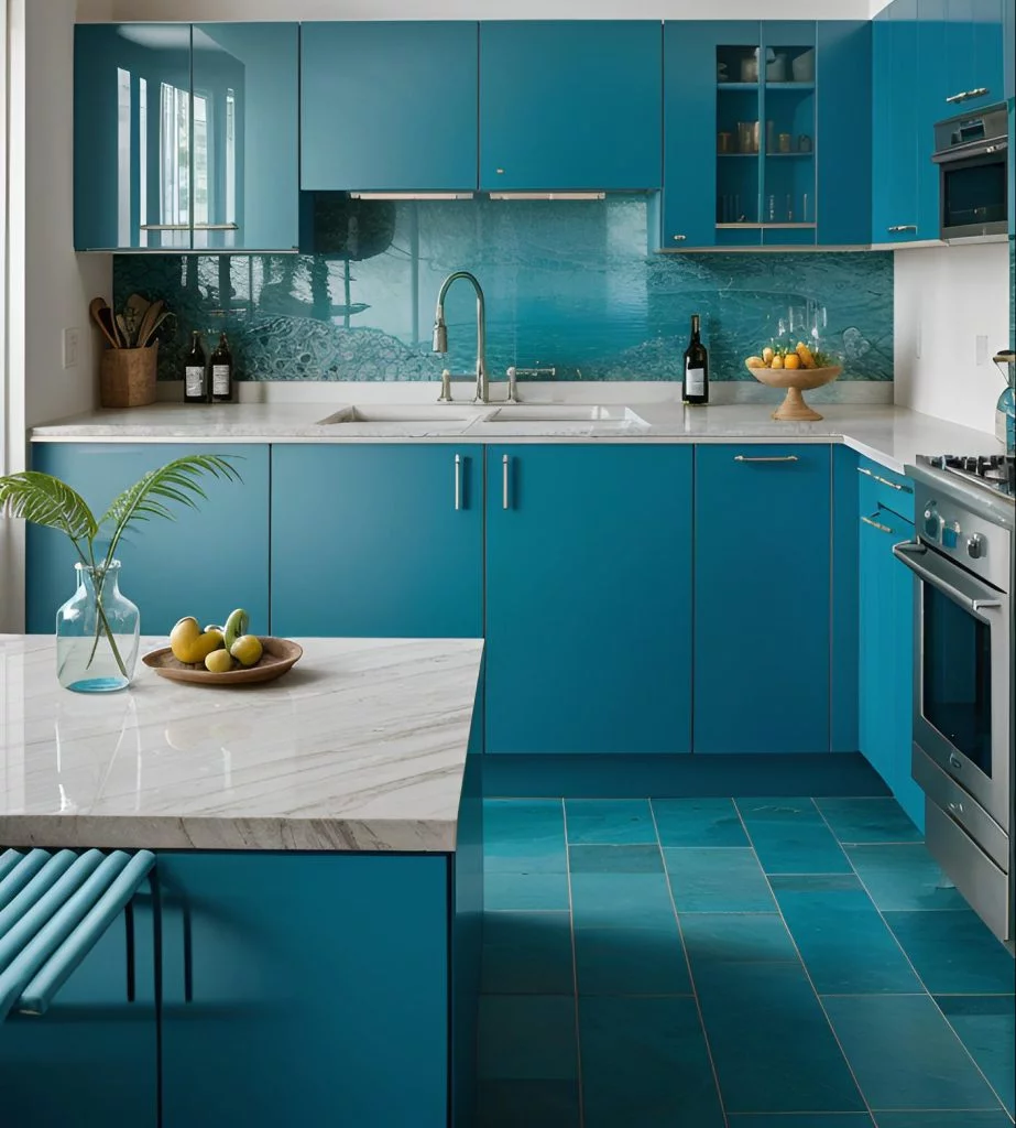 27. Lagoon Blue Kitchen Cabinets-0