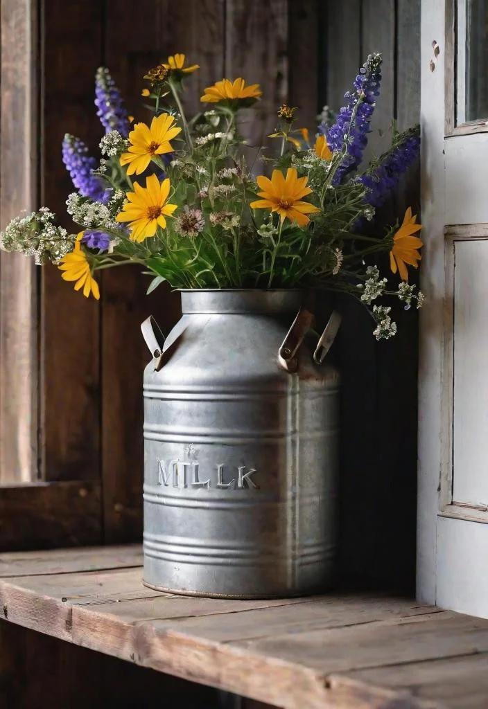 22. Milk Can Flower Vase-0