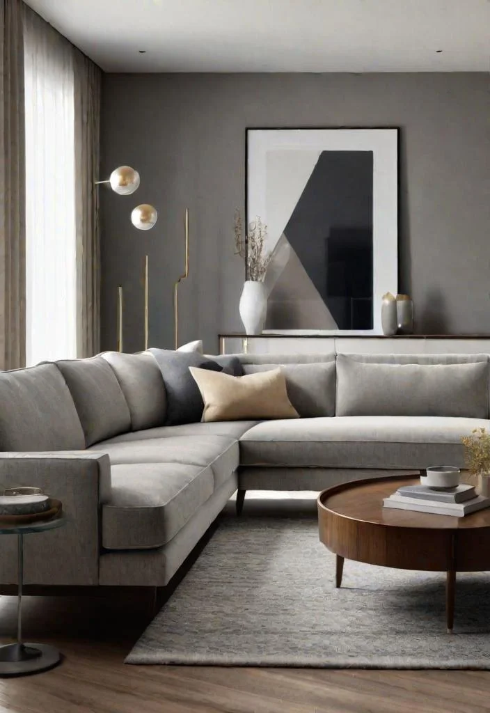 27 Beautiful mid century modern living rooms 2 1. Minimalist Sectional Sofa-0