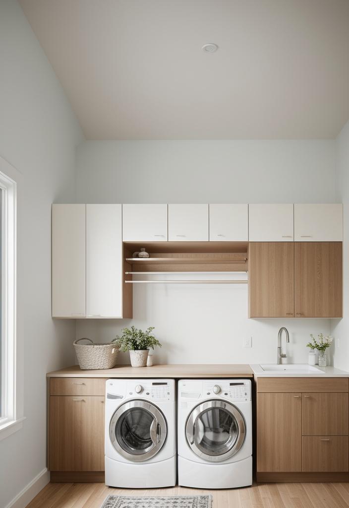 16. Minimalistic Scandinavian Laundry Room Cabinets-0
