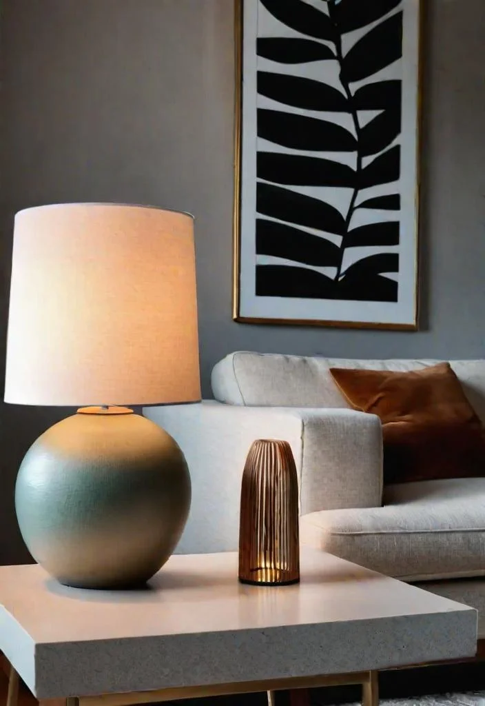 27 Beautiful mid century modern living rooms 14 12. Modern Ceramic Table Lamps-0