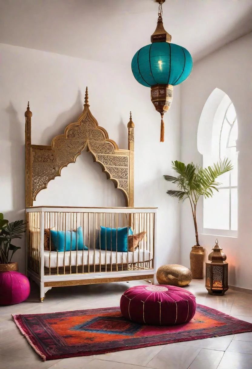 61 Dreamy Nursery Room Inspirations: From Cozy Corners to Whimsical Themes 56 35. Moroccan Majlis Marvels-1