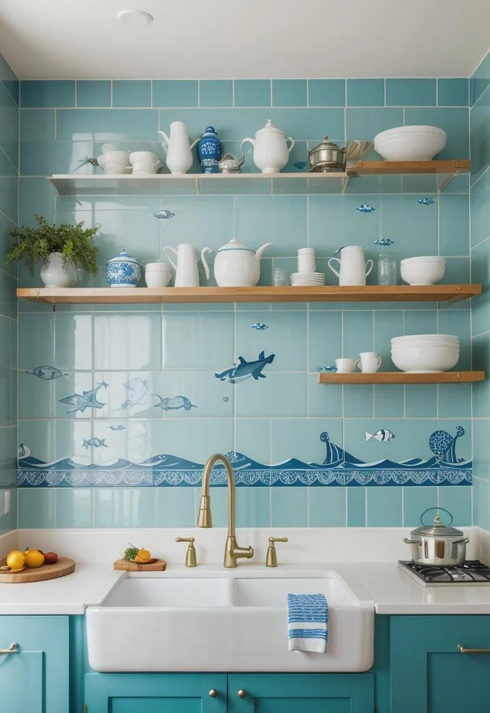 35 Stunning Kitchen Backsplash Ideas: Creative and Eye-Catching Designs 20 12. Nautical Backsplash Ideas-0