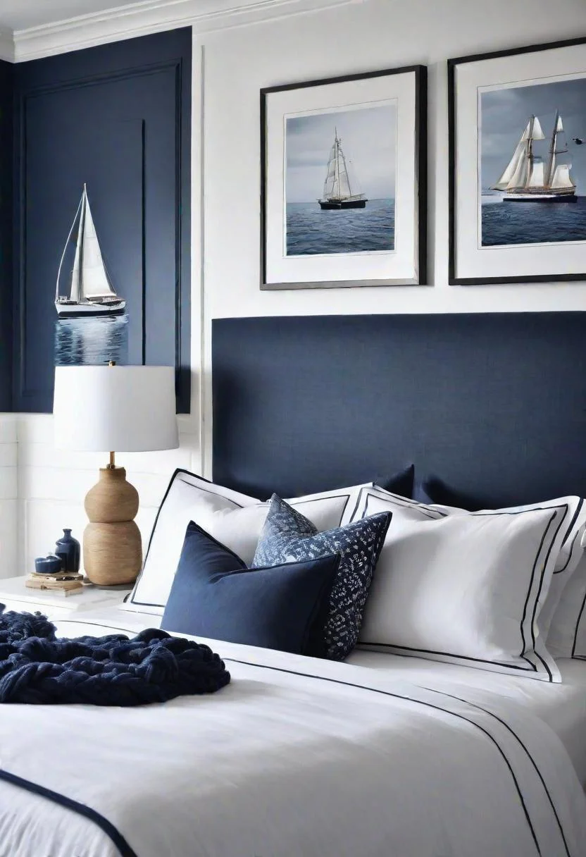 43 Relaxing Coastal Bedrooms for Breezy Retreats 44 43. Nautical Bedroom Decor Ideas-0