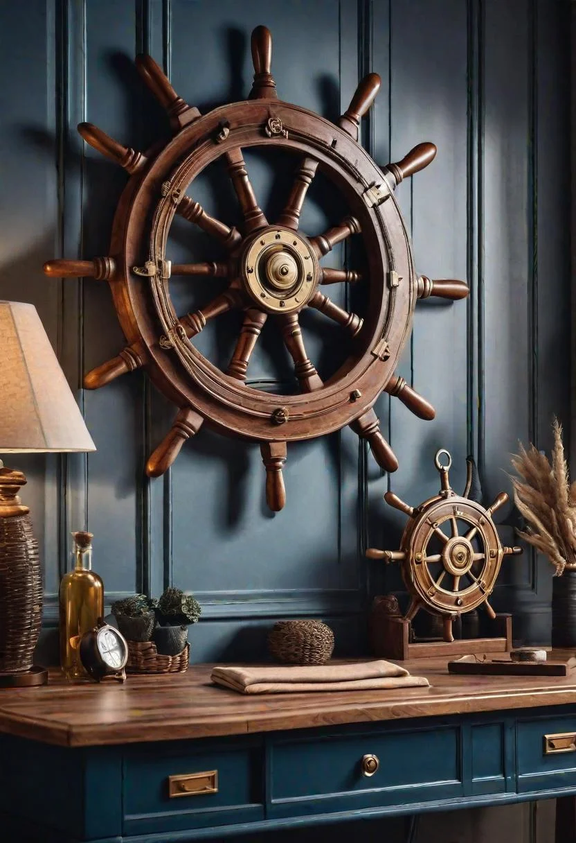 43 Relaxing Coastal Bedrooms for Breezy Retreats 23 22. Nautical Office Decor Ideas-0