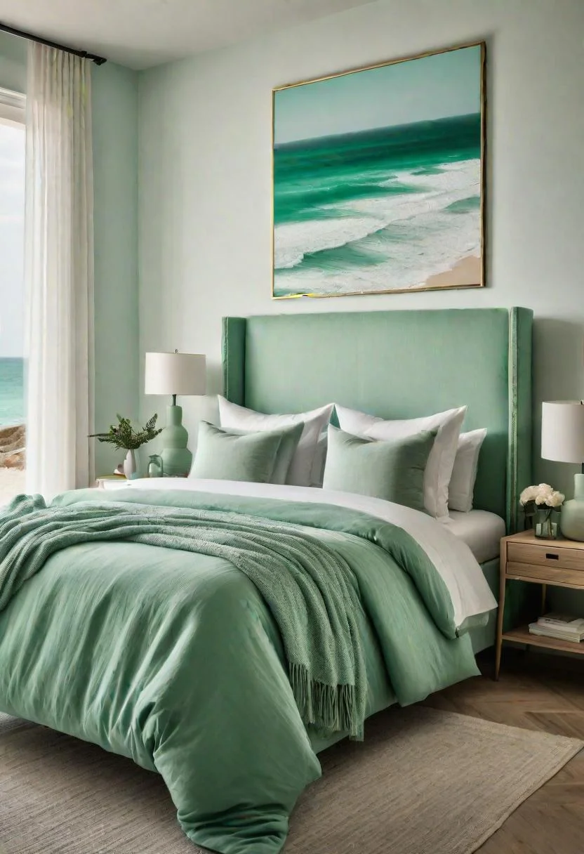 43 Relaxing Coastal Bedrooms for Breezy Retreats 41 40. Ocean-Inspired Room Accents-0