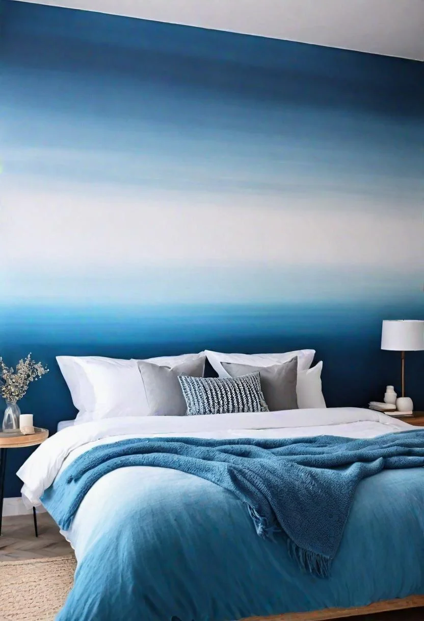 43 Relaxing Coastal Bedrooms for Breezy Retreats 13 12. Ocean Ombre Paint Tutorial-0