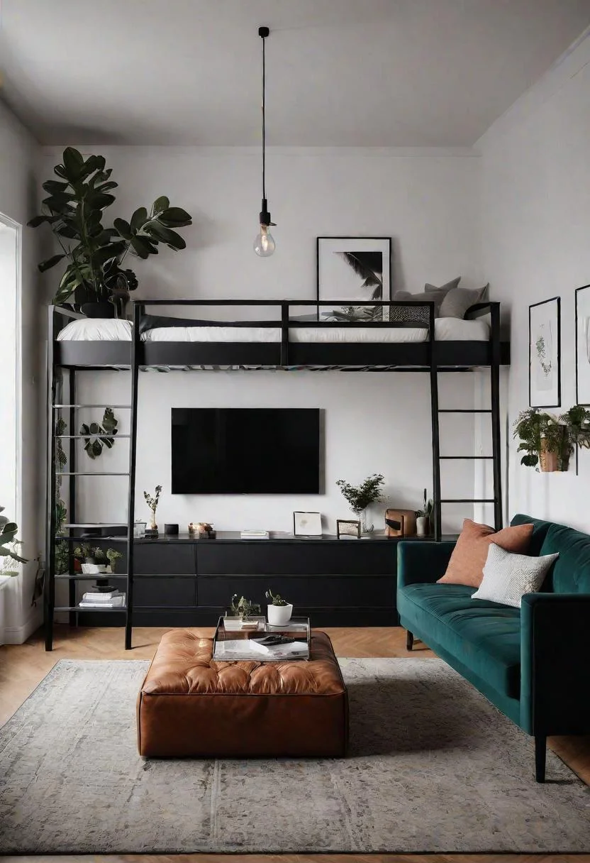 20. Multi-functional Loft Bed: Seating/Office Combo-0